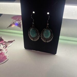 Premier Designs Silver and Turquoise Earrings